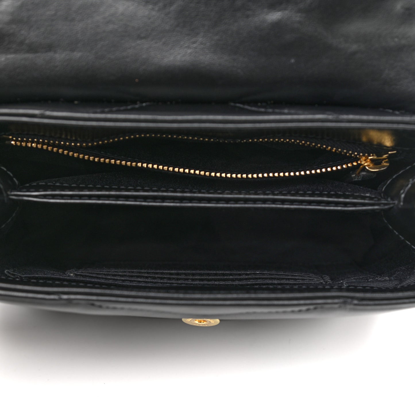 Calfskin Y Quilted Monogram Toy Loulou Crossbody Bag Black