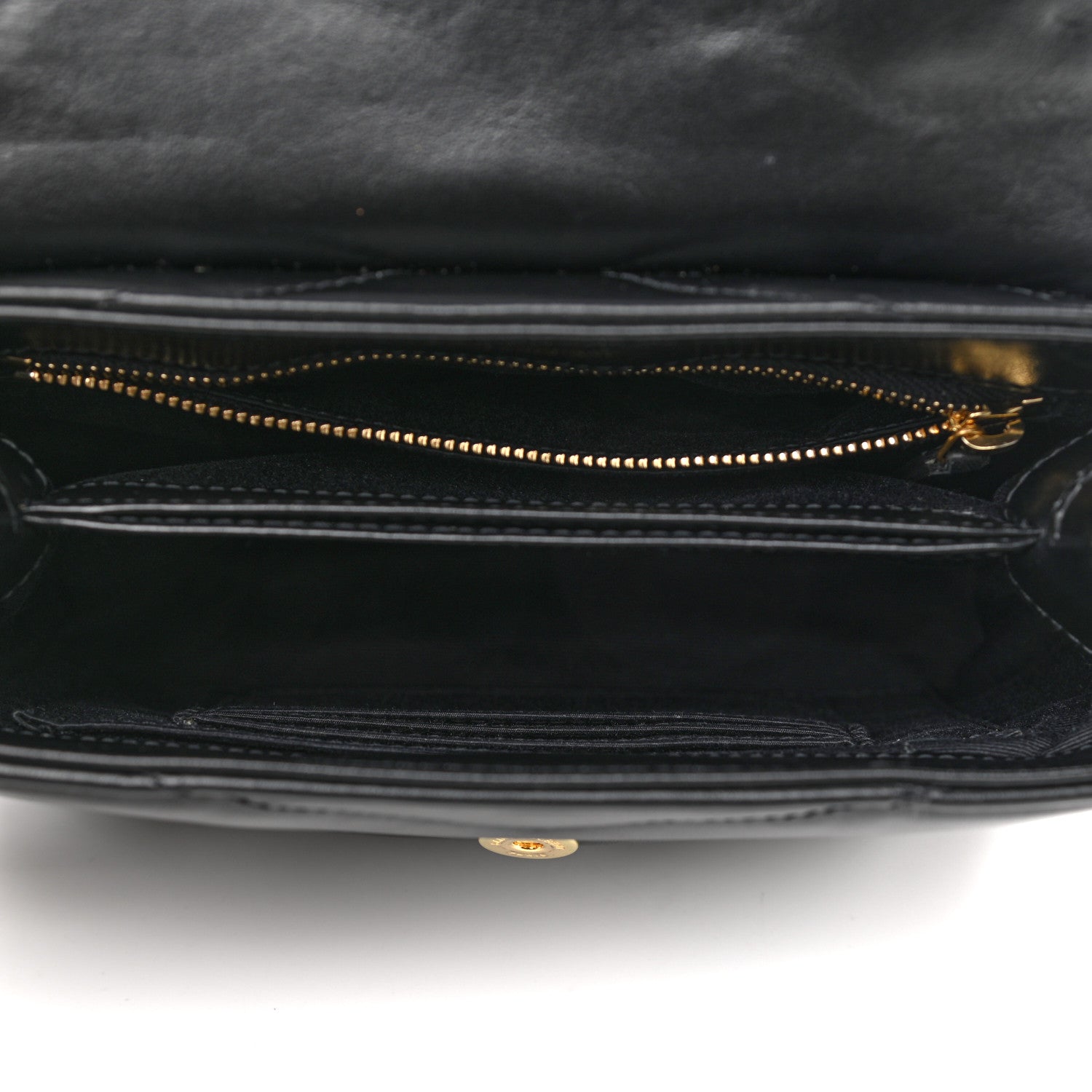 Saint Laurent Calfskin Y Quilted Monogram Toy Loulou Crossbody Bag Black 5 of 11