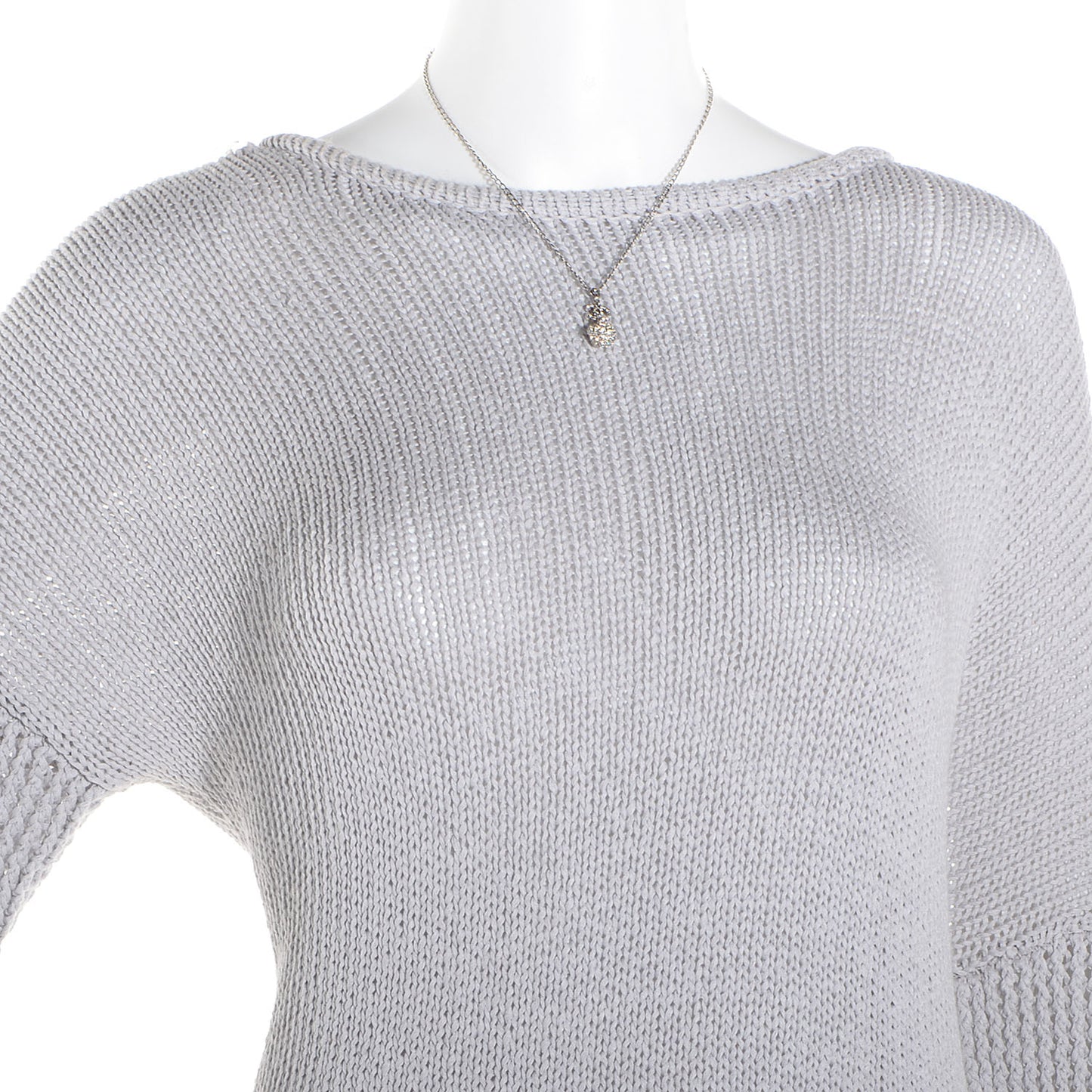 Crystal Ball CC Necklace Silver
