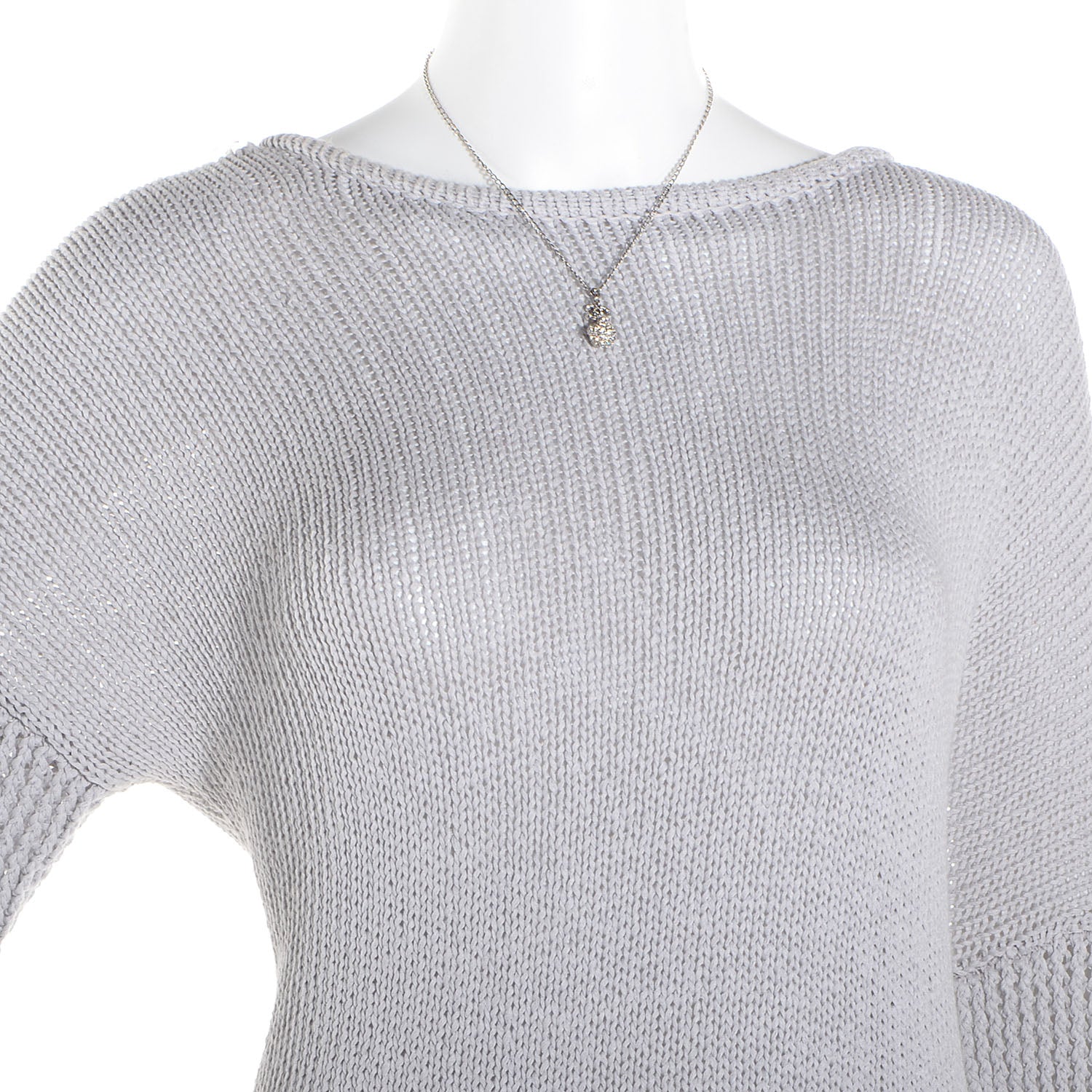 Chanel Crystal Ball CC Necklace Silver 2 of 6