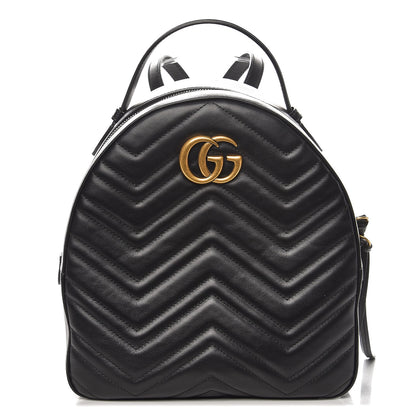 Gucci Calfskin Matelasse GG Marmont Backpack Black 1 of 7