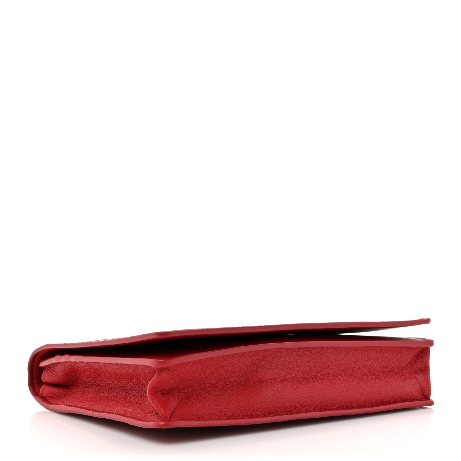 Bottega Veneta Crocodile Chain Wallet Red 4 of 16