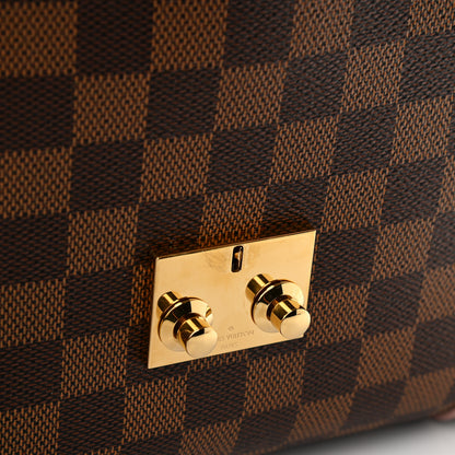 Louis Vuitton Damier Ebene Caissa Clutch Rose Ballerine 10 of 10