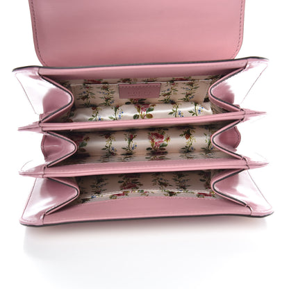Gucci Calfskin Bamboo Crystal Mini Thiara Top Handle Bag Carmine Rose Gold 5 of 11