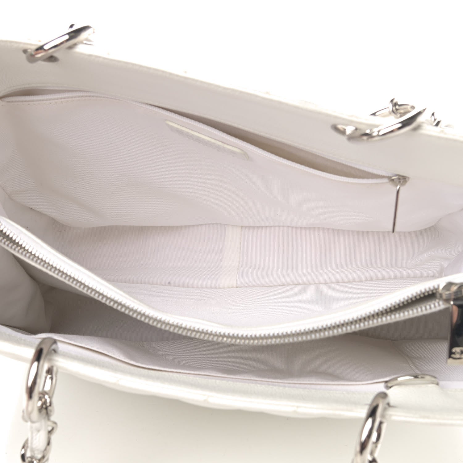 Chanel Caviar Quilted Grand Shopping Tote GST White 4 of 6