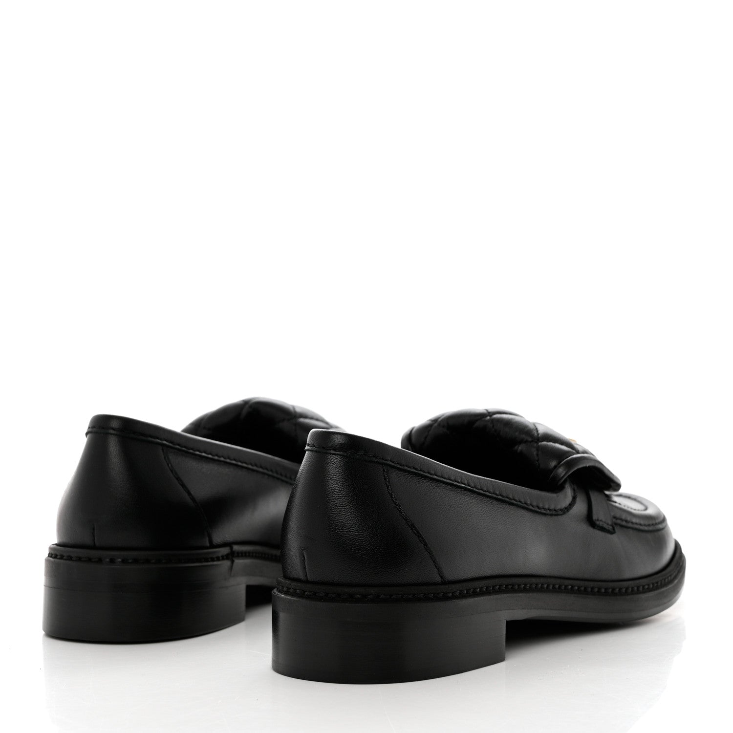 Chanel Lambskin Quilted CC Turnlock Loafers 38 Black 4 of 11