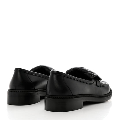 Chanel Lambskin Quilted CC Turnlock Loafers 38 Black 4 of 11