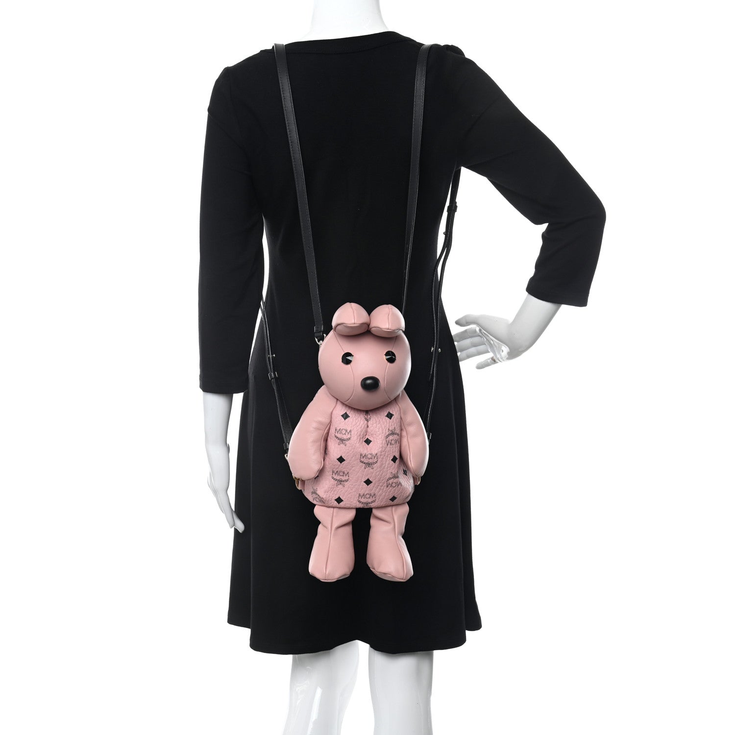 MCM Calfskin Visetos Rabbit Zoo Doll Backpack Soft Pink 2 of 10