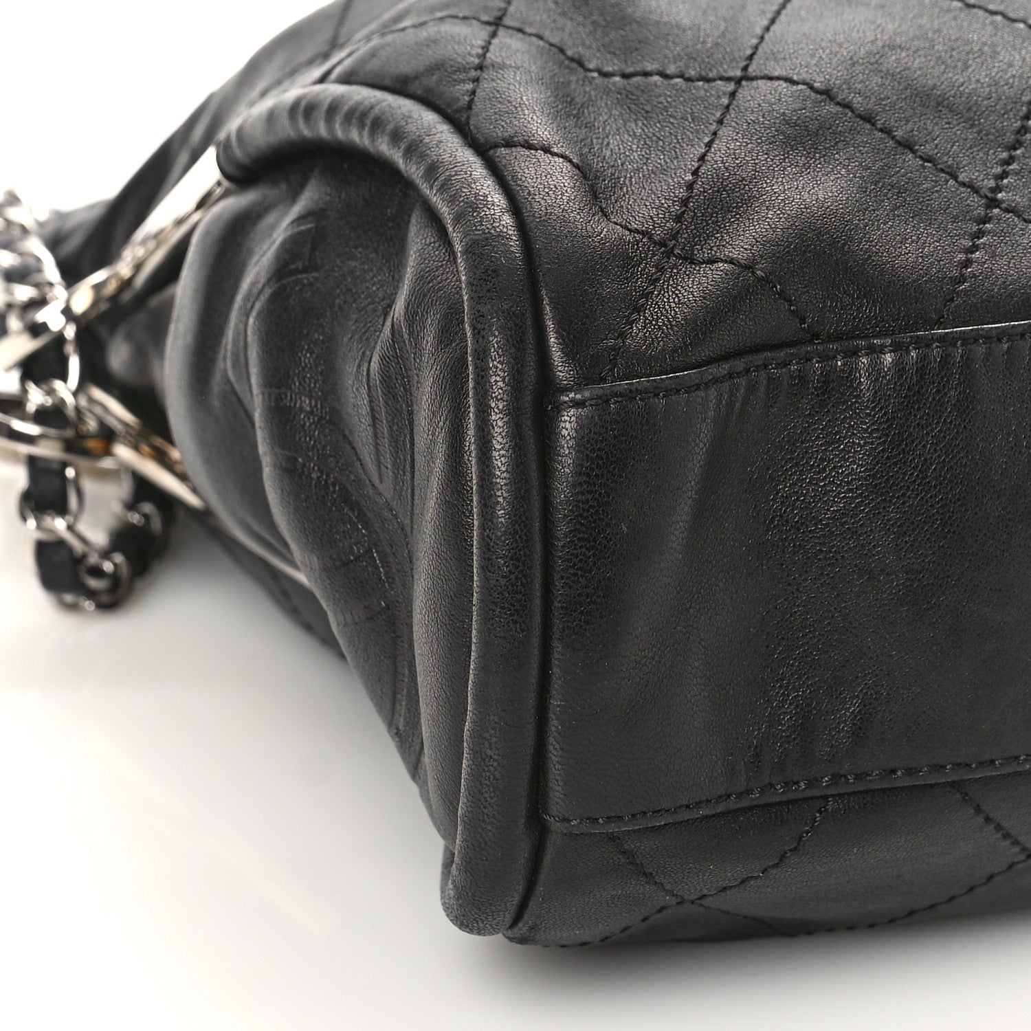 Chanel Lambskin Stitched Medium Ultimate Soft Tote Black 8 of 12