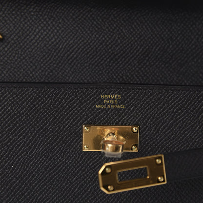 Hermes Epsom Kelly Wallet To Go Black 8 of 10