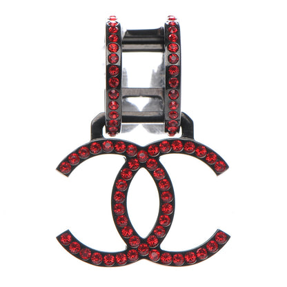 Chanel Crystal CC Clip On Earring Red 1 of 4