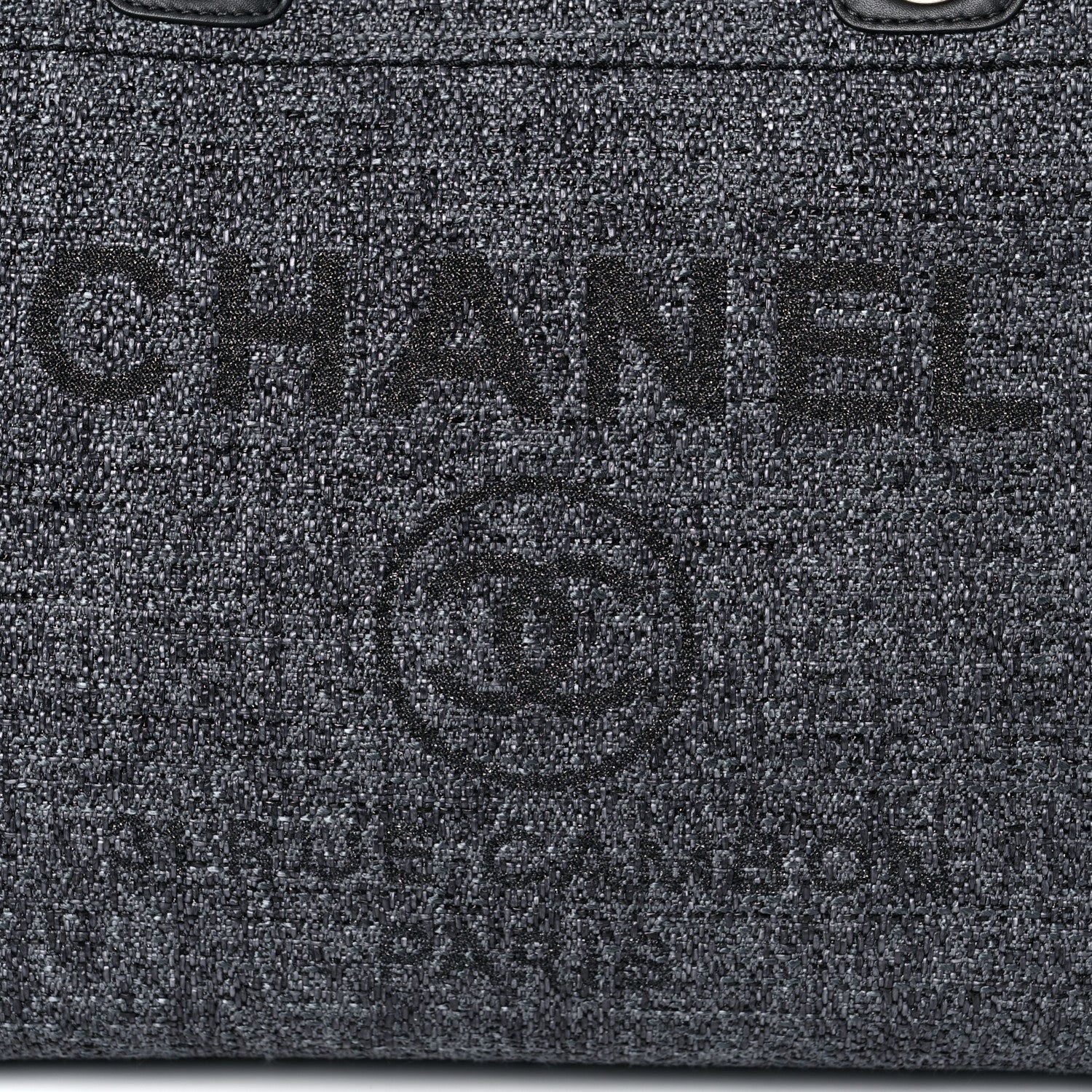 Chanel Mixed Fibers Calfskin Small Deauville Tote Black 8 of 13