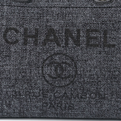 Chanel Mixed Fibers Calfskin Small Deauville Tote Black 8 of 13