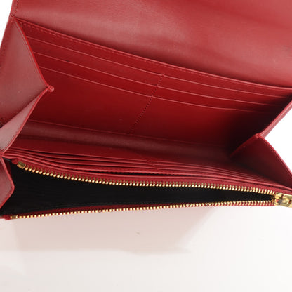 Saint Laurent Calfskin Classic Marquage Flap Wallet Red 6 of 7