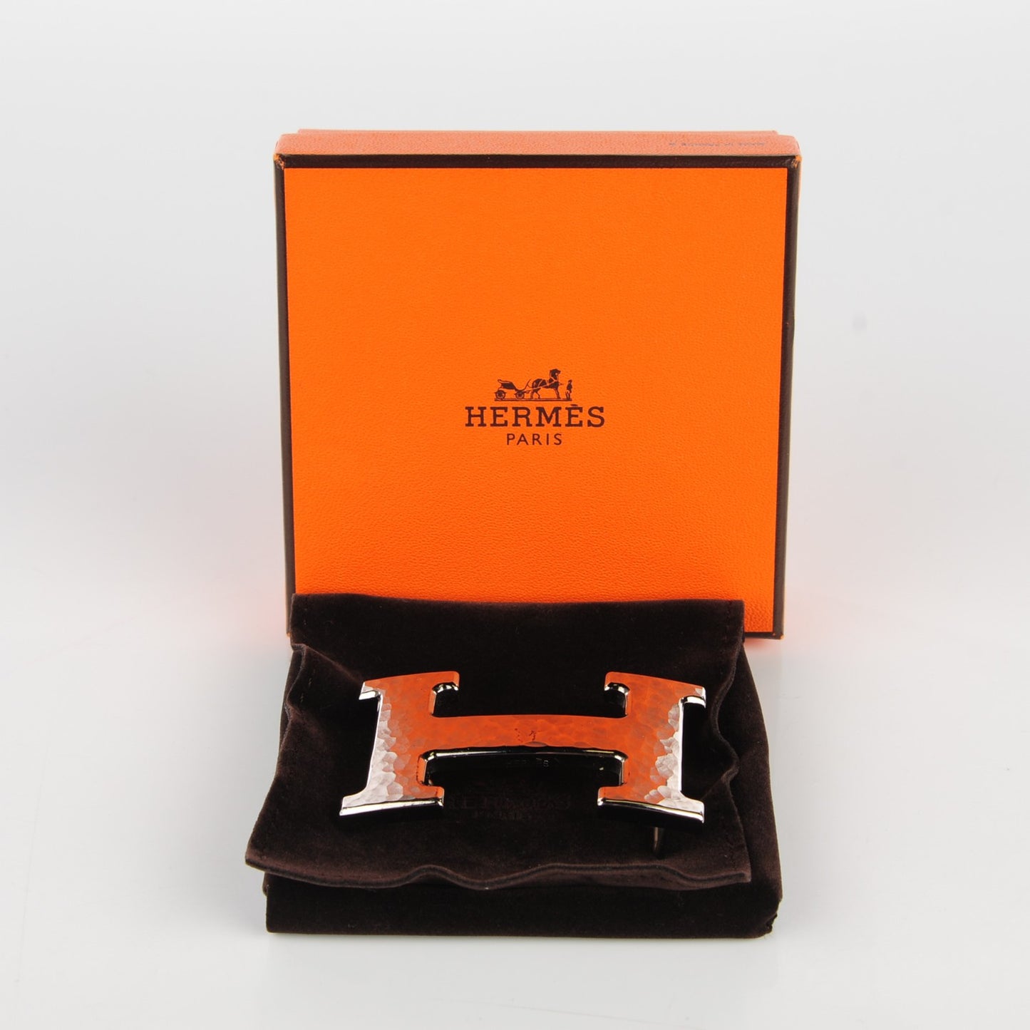 Palladium Hammered 32mm H Belt Buckle