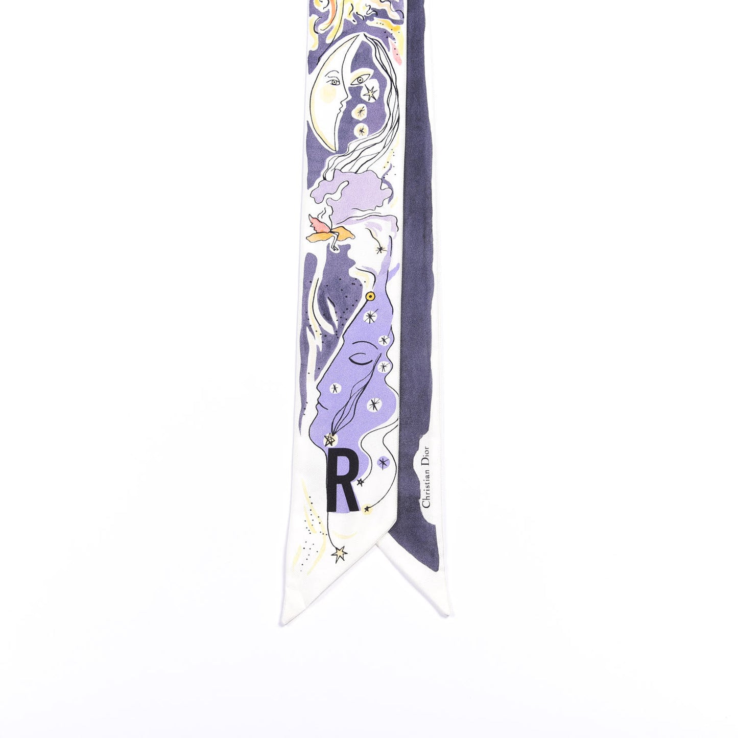 Silk ABCDior R Mitzah Scarf Dark Blue