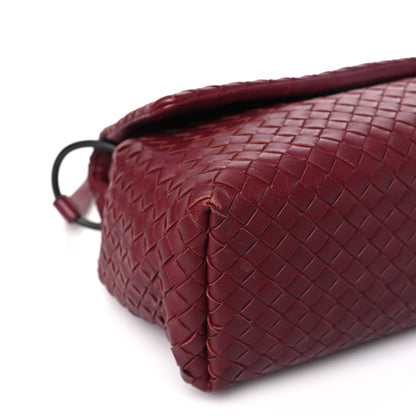 Bottega Veneta Nappa Intrecciato Flap Shoulder Bag Bordeaux 9 of 10