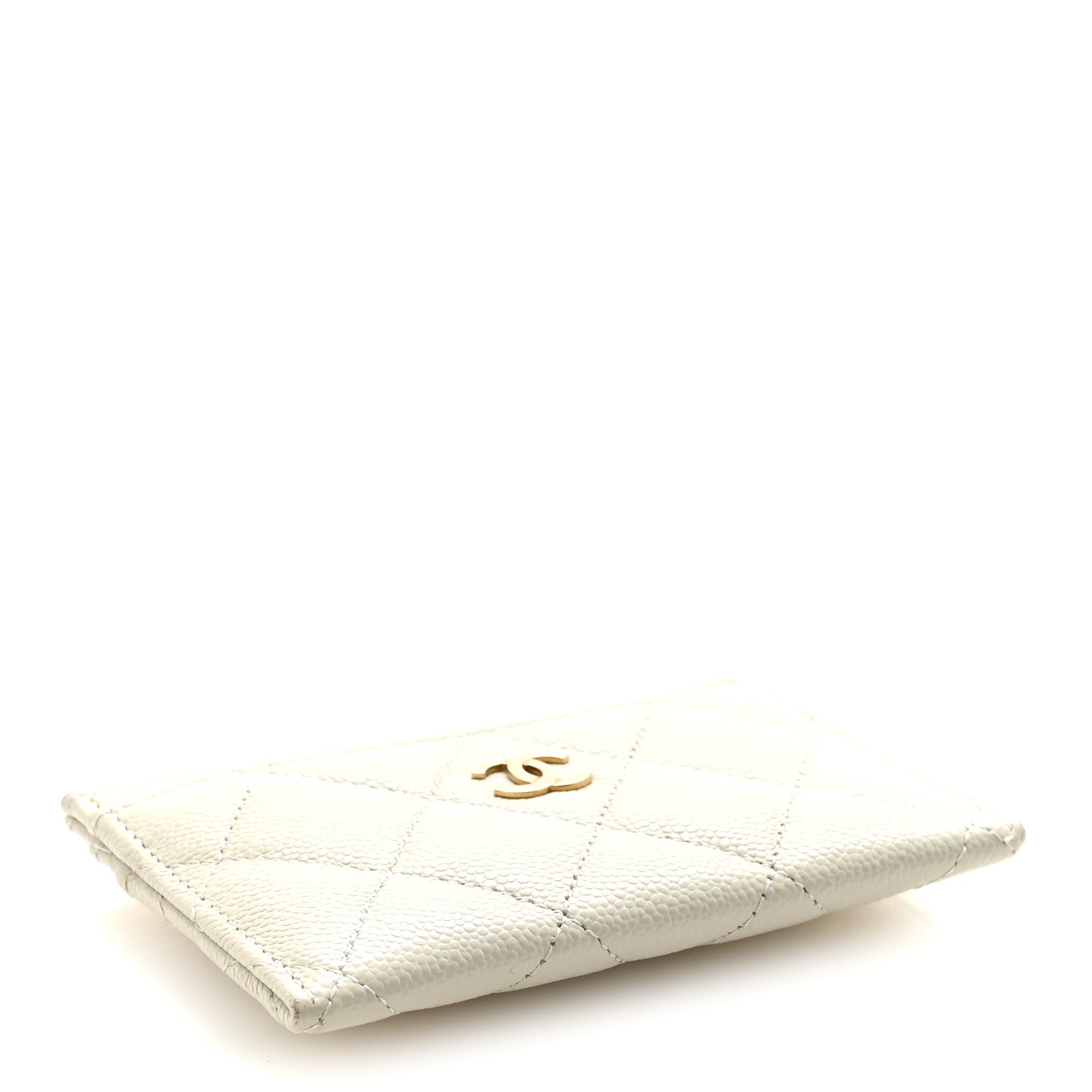 Chanel Caviar Quilted Card Holder White 4 of 8