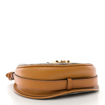 Gucci GG Supreme Monogram Calfskin Small Padlock Messenger Shoulder Bag Beige Mystic White Sun Oil 4 of 11