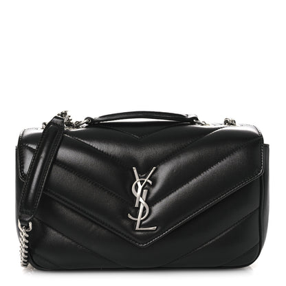 Saint Laurent Lambskin Chevron Quilted Small Loulou Black 1 of 13