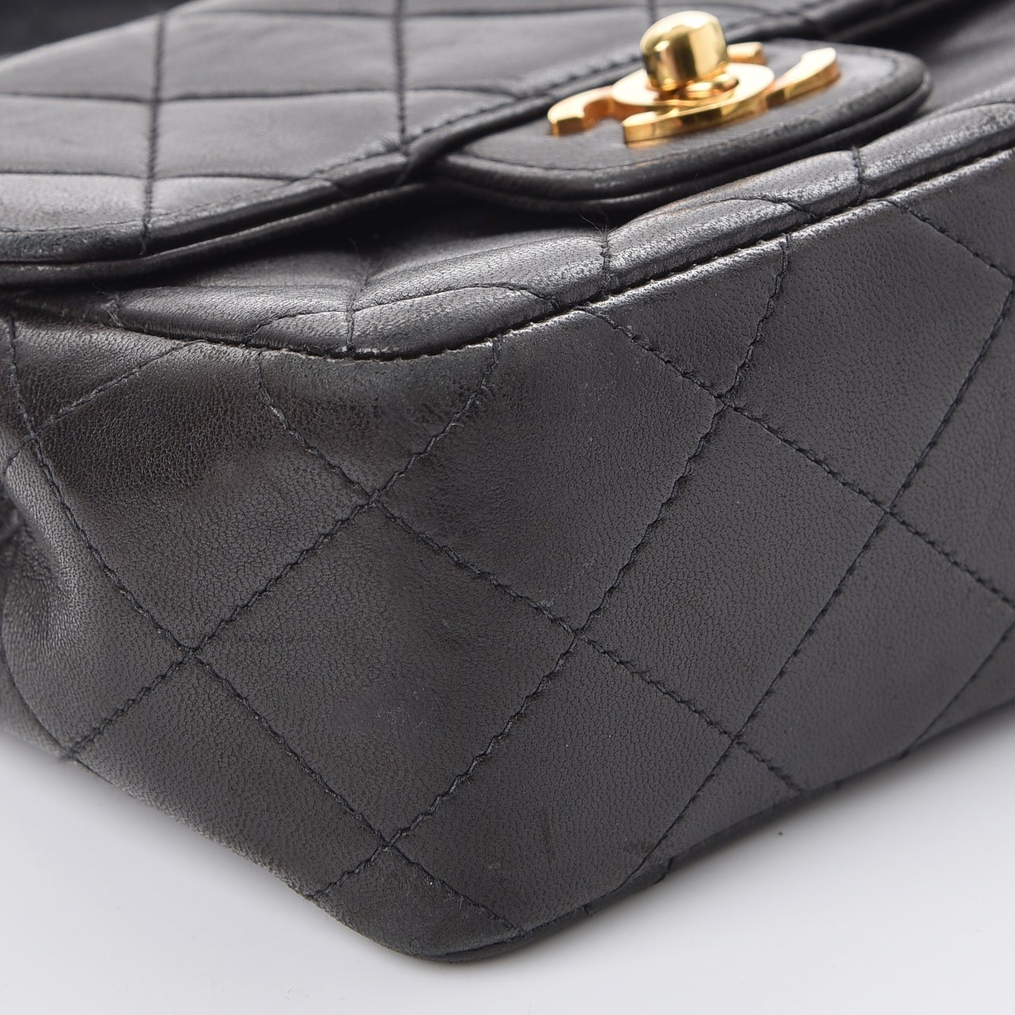 Lambskin Mini Kelly Flap Bag Black
