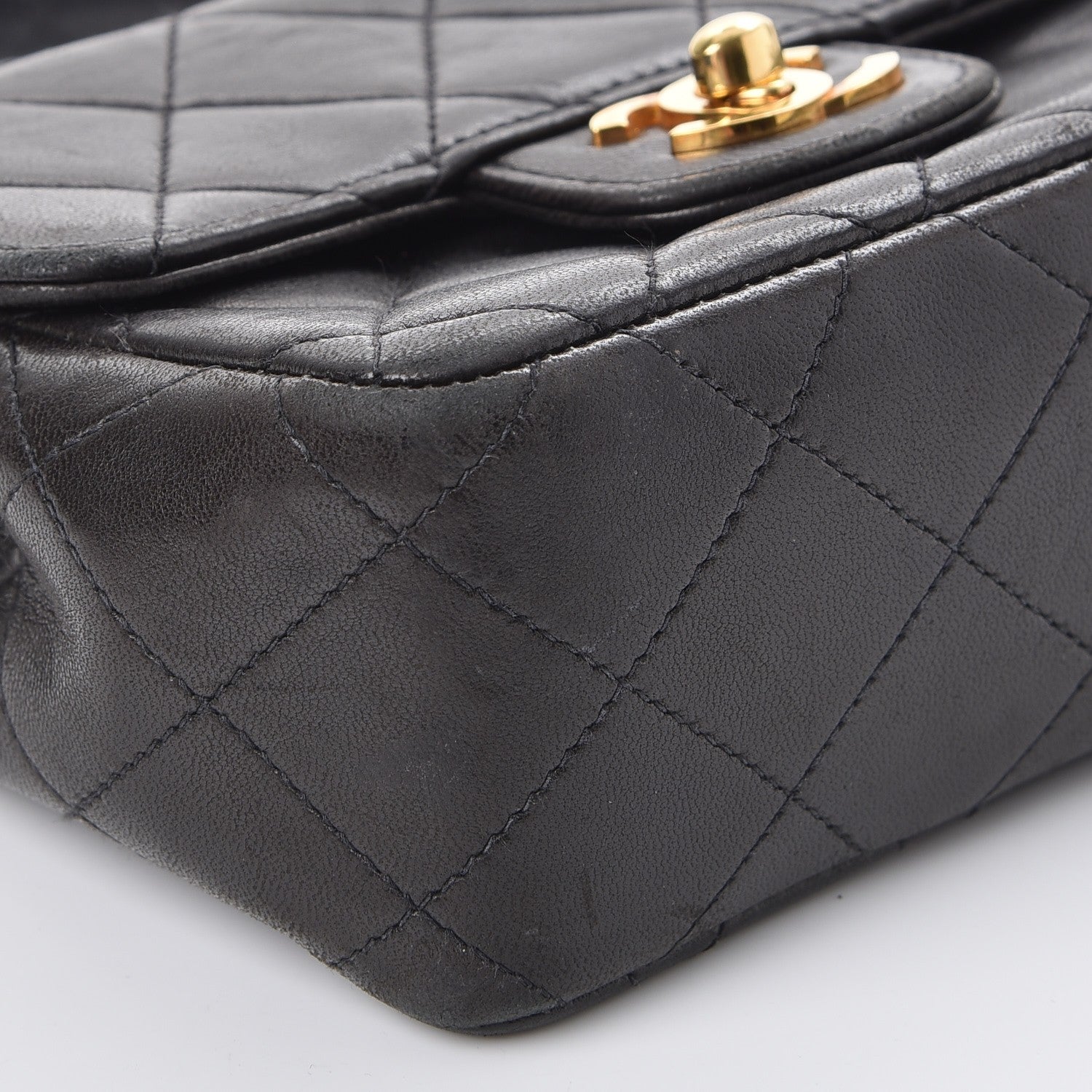 Chanel Lambskin Mini Kelly Flap Bag Black 14 of 16