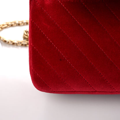 Chanel Velvet Chevron Quilted 2.55 Reissue 225 Flap Red 23 of 24