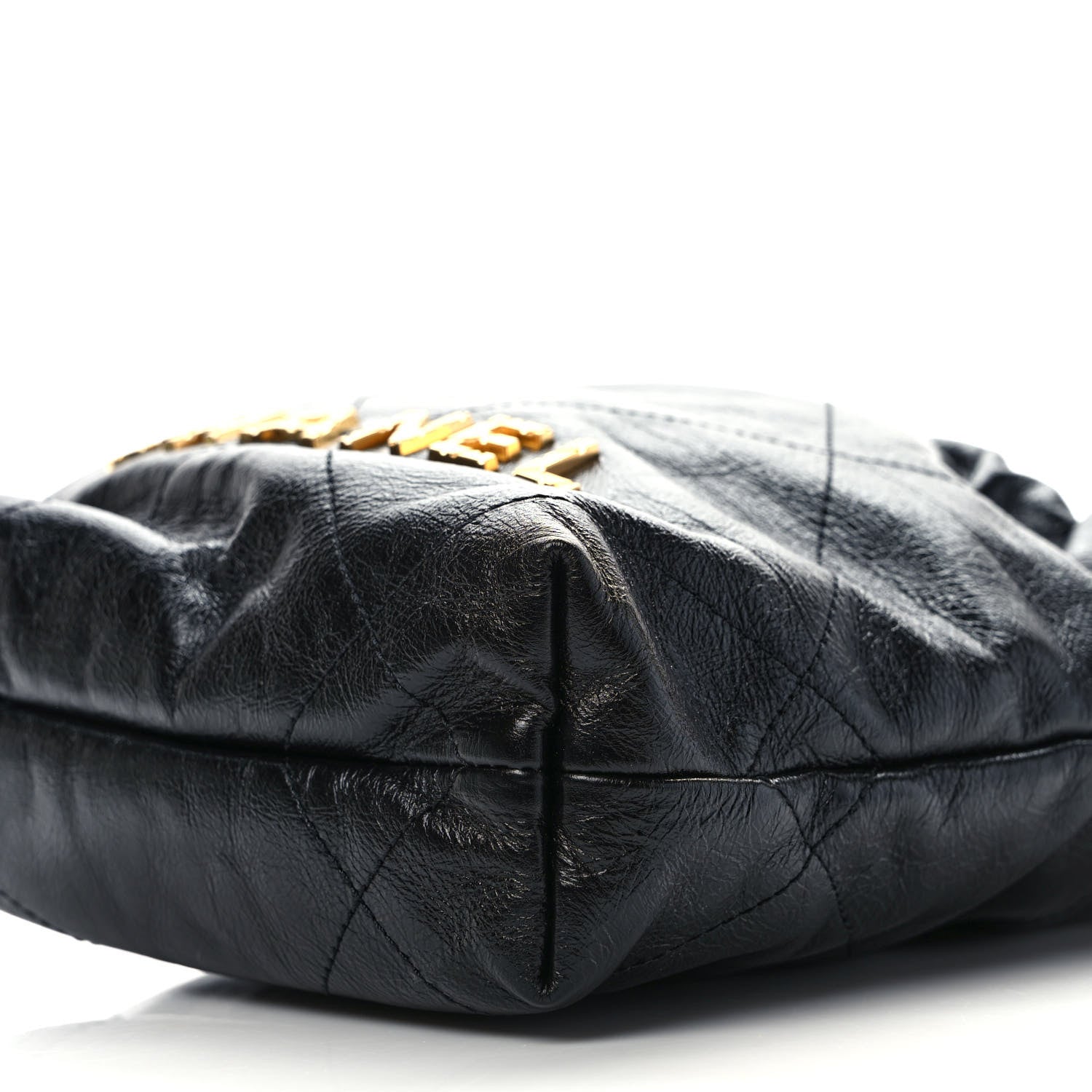Chanel Shiny Crumpled Calfskin Quilted Pearl Mini Chanel 22 Black 9 of 9