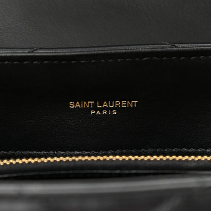 Saint Laurent Calfskin Y Quilted Monogram Medium Loulou Chain Satchel Black 6 of 10