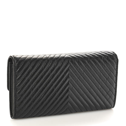 Chanel Aged Calfskin Quilted Large Reissue Gusset Flap Wallet So Black 3 of 9