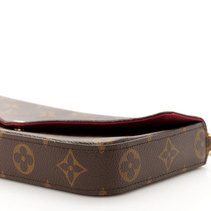 Louis Vuitton Monogram Pochette Felicie Chain Wallet Fuchsia 9 of 9