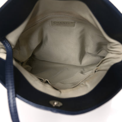 Chanel Washed Lambskin Chain Around Hobo Navy Blue 5 of 12