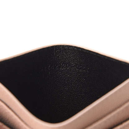 Saint Laurent Grain De Poudre Matelasse Chevron Monogram Credit Card Case Pale Blush 7 of 8