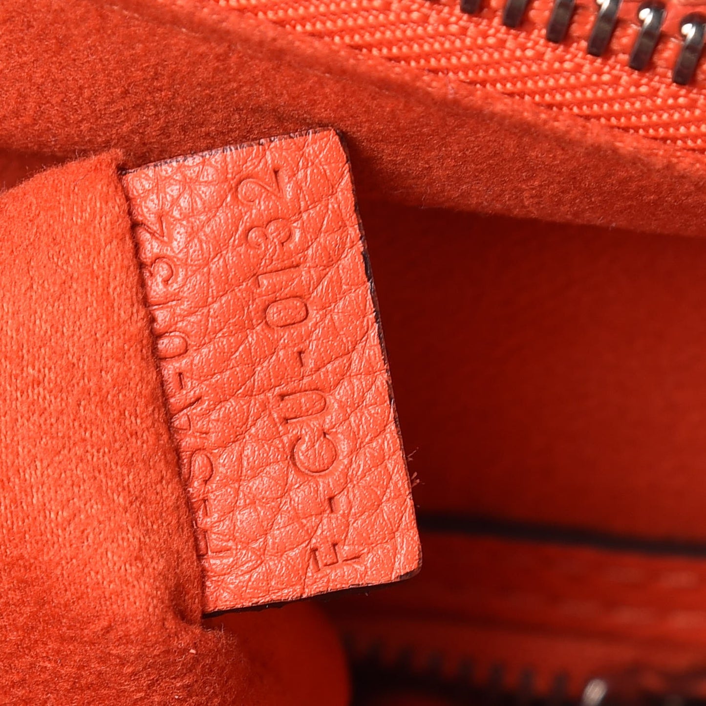 Drummed Calfskin Micro Luggage Vermillion