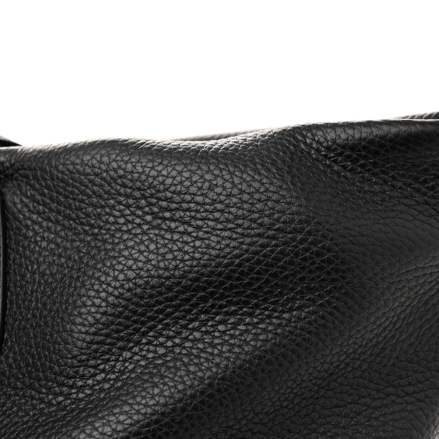 Pebbled Calfskin Everyday Zip Tote Black