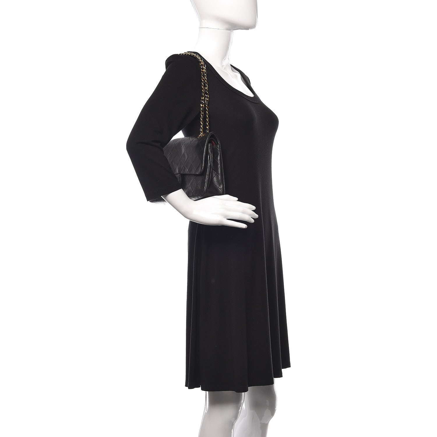 Chanel Lambskin Quilted Medium Double Flap Black 2 of 18