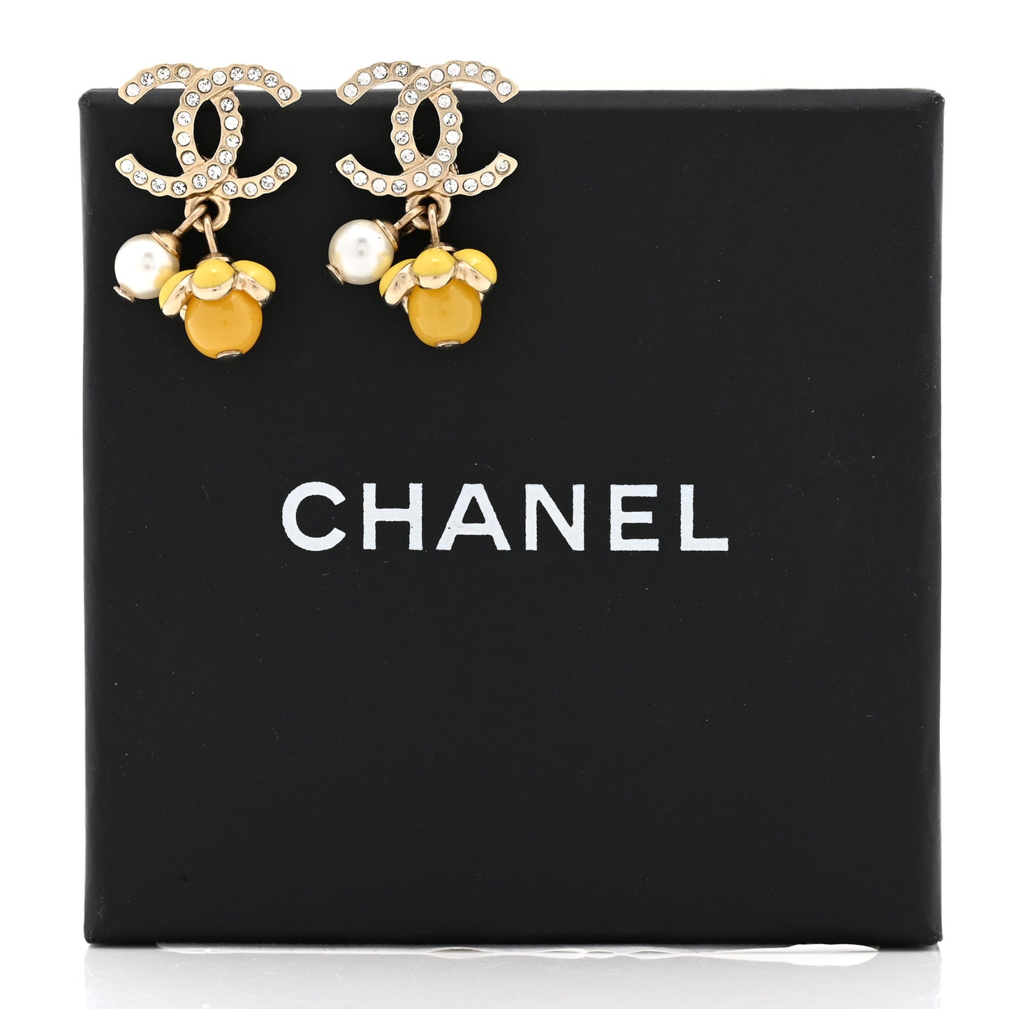 Crystal CC Drop Earrings