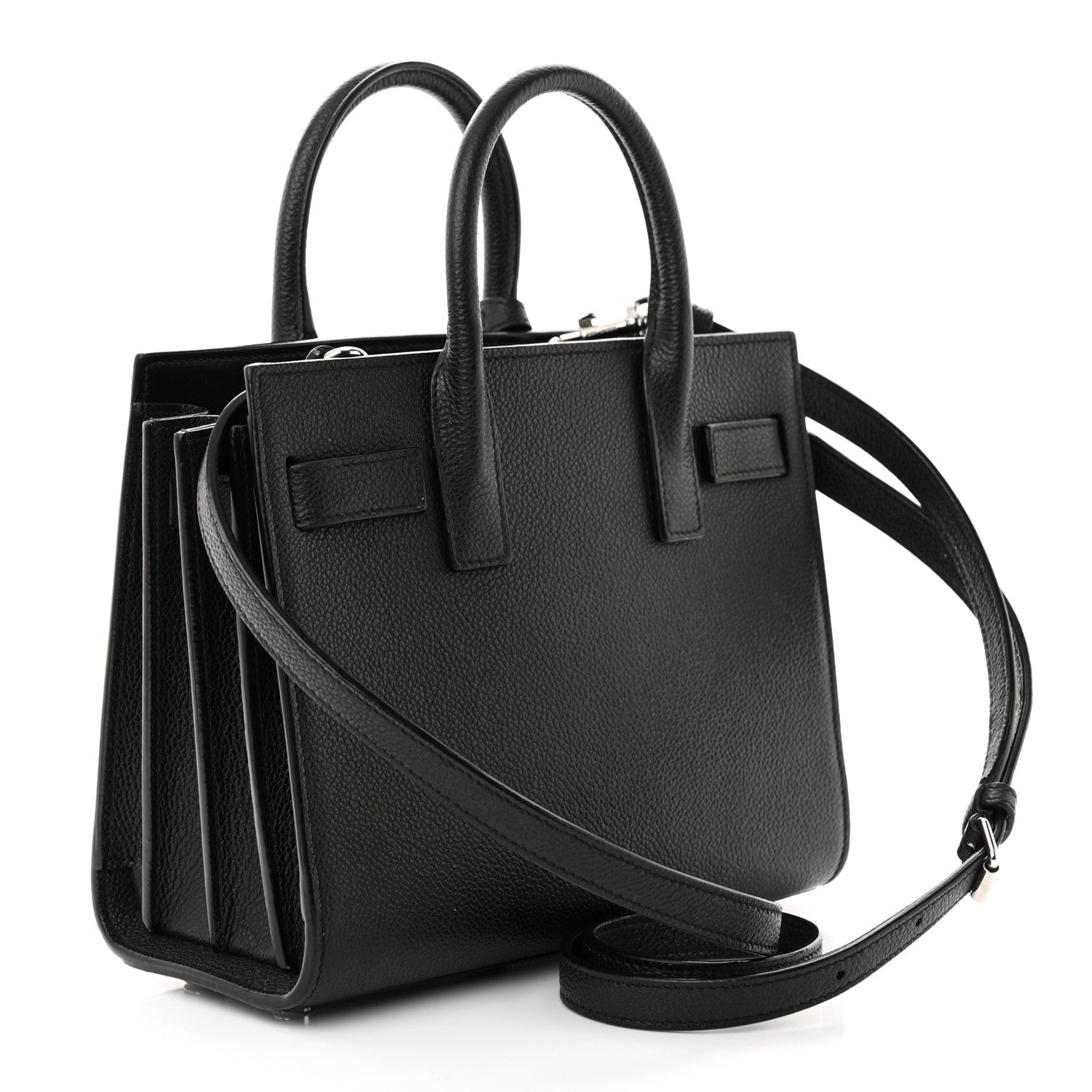 Saint Laurent Grained Calfskin Nano Sac De Jour Black 3 of 11