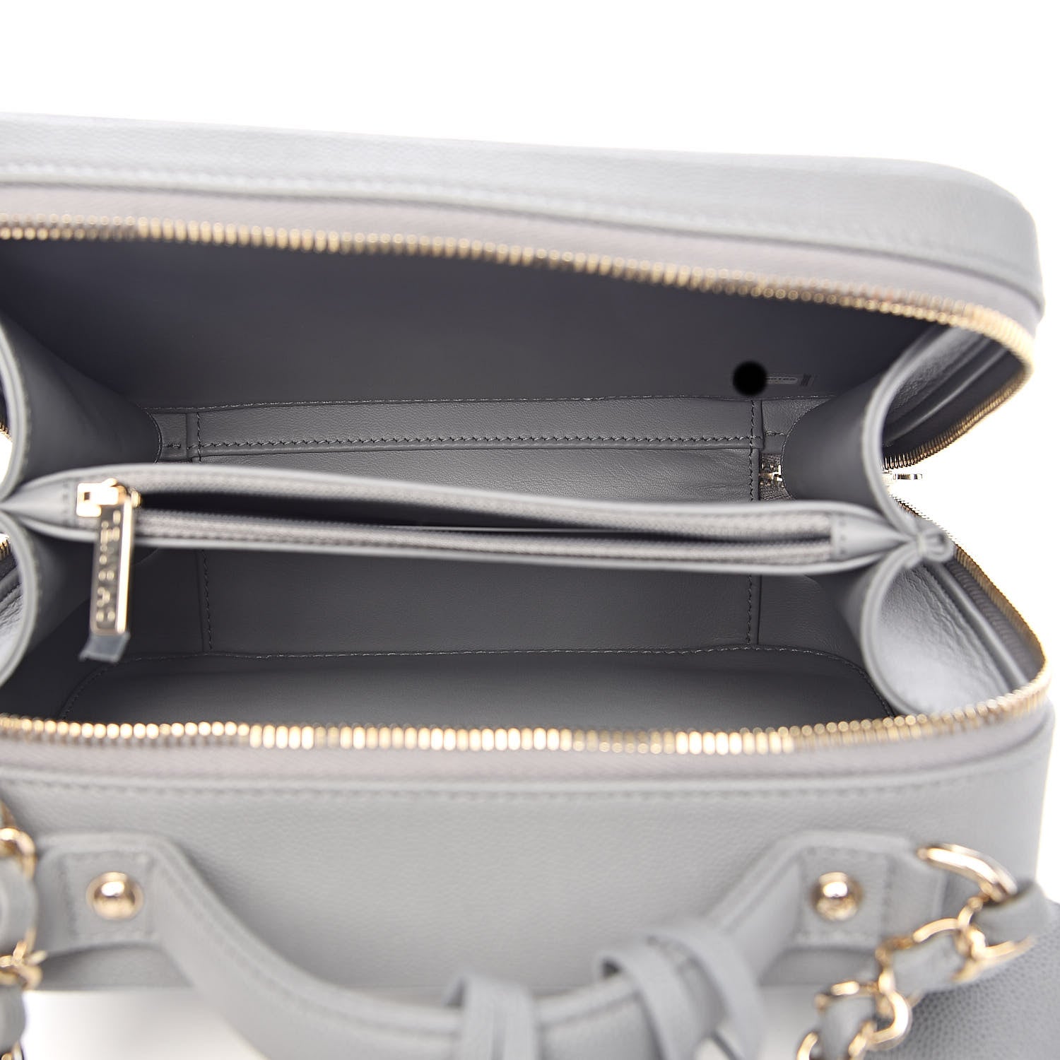 Chanel Caviar Quilted Medium CC Filigree Vanity Case Grey 5 of 11