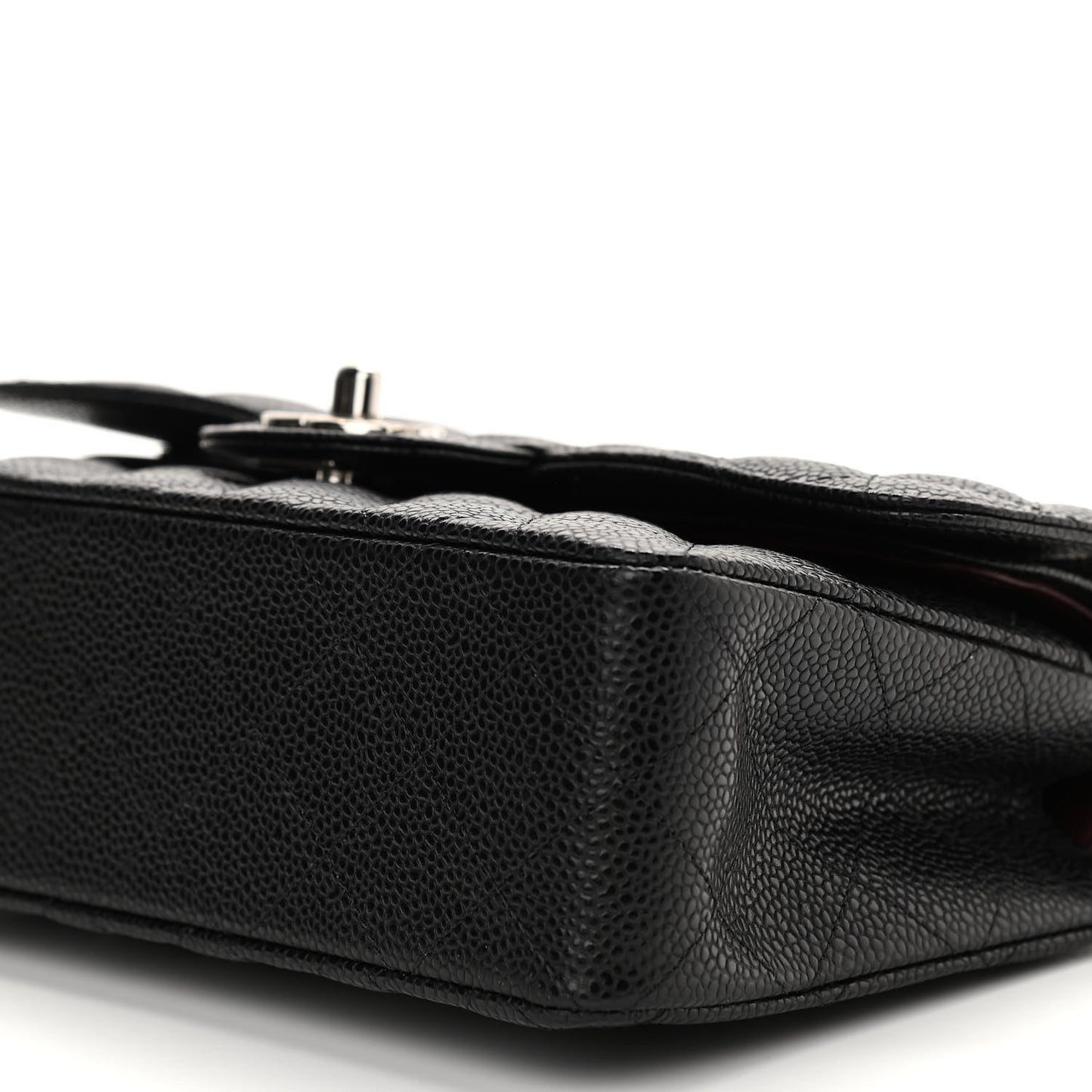 Caviar Quilted Small Double Flap Black