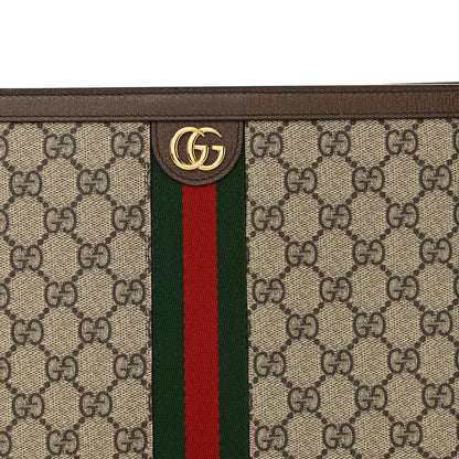 Gucci GG Supreme Monogram Web Ophidia Pouch Brown 8 of 11