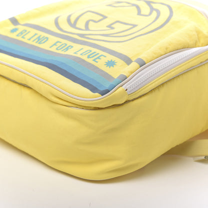 Gucci Nylon Twill Blind For Love Interlocking G Backpack Pastel Yellow Multicolor 8 of 9