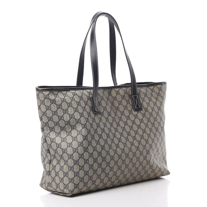 Gucci GG Supreme Monogram Large Zippered Shopping Tote Brown 3 of 17
