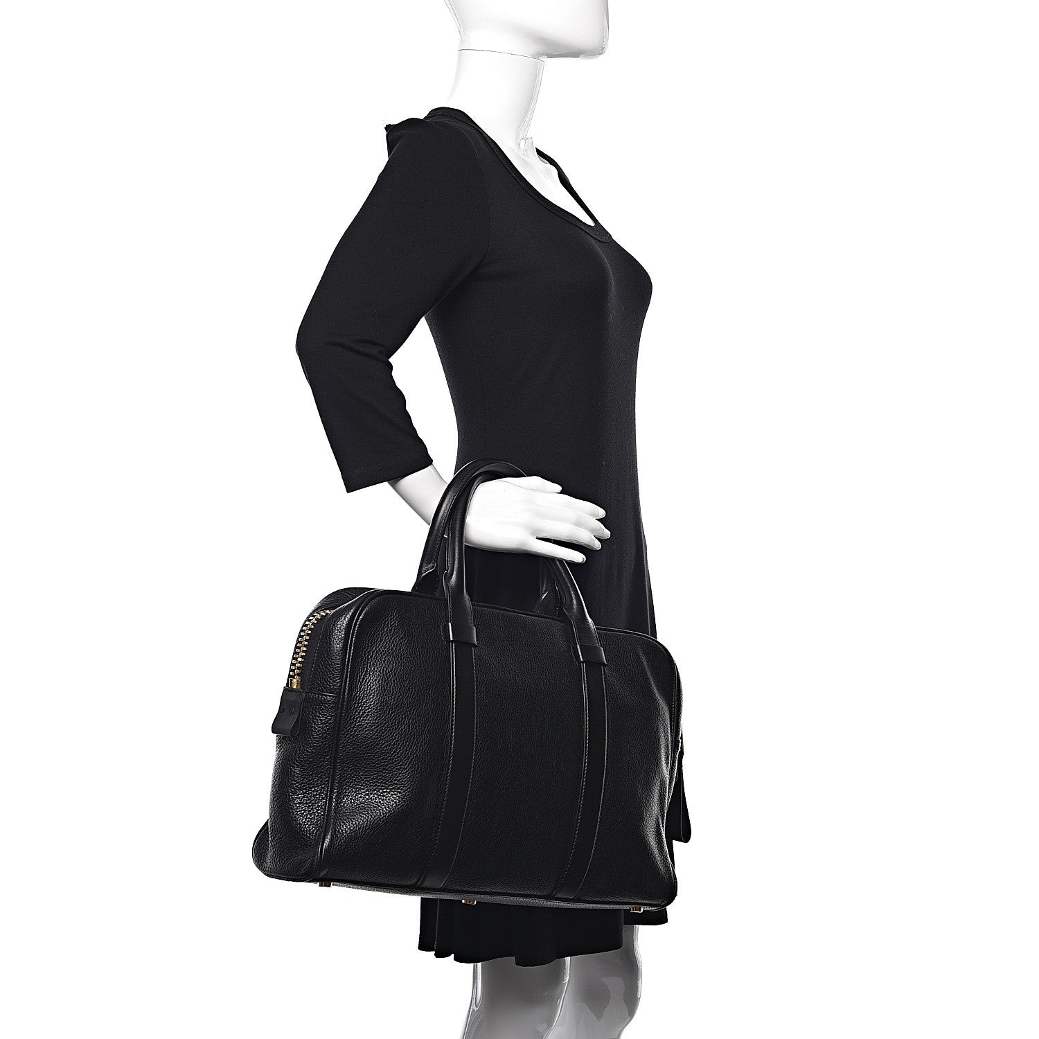 Tom Ford Calfskin Buckley Briefcase Black 2 of 10