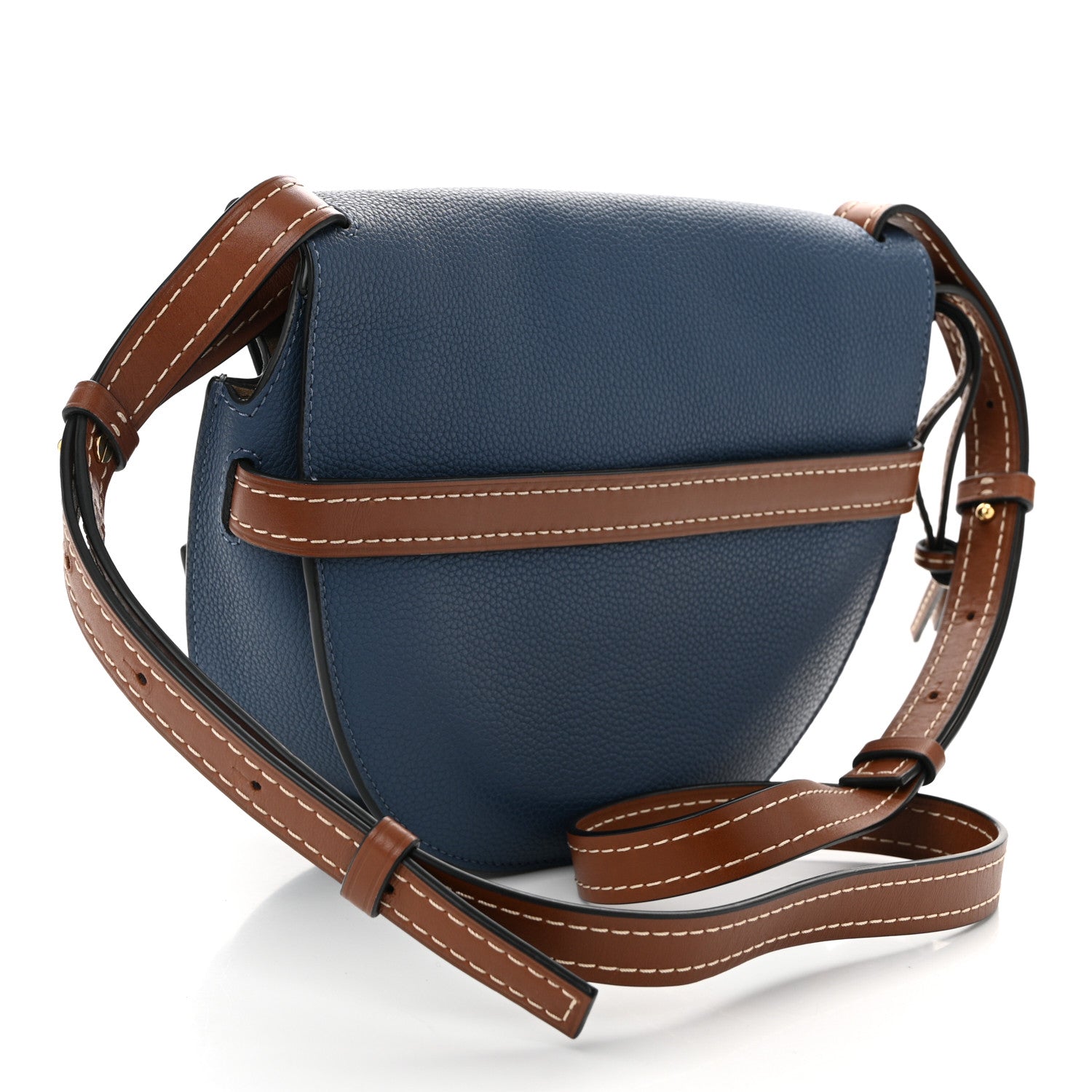 Loewe Grained Calfskin Small Gate Crossbody Bag Varsity Blue Pecan 3 of 10