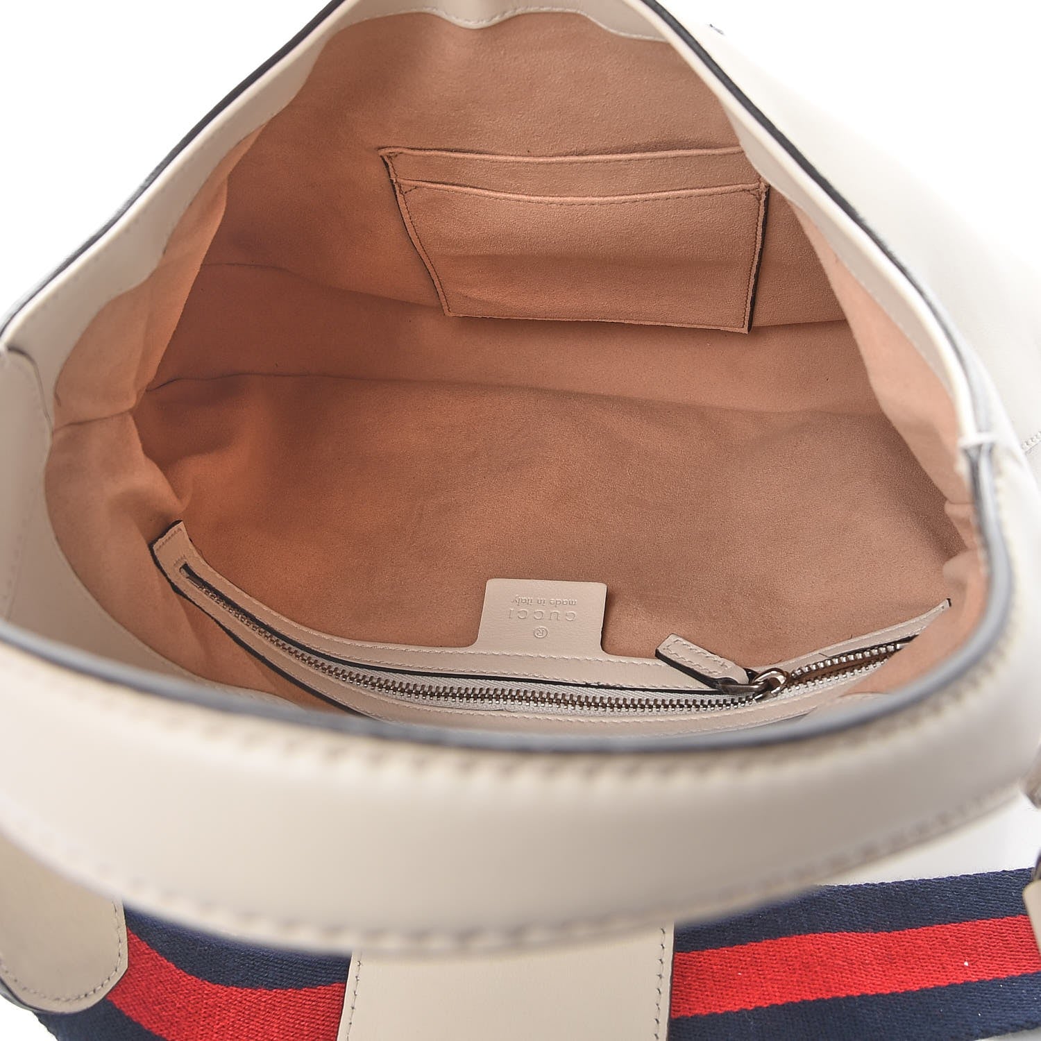 Gucci Calfskin Web Stripe Small Dionysus Hobo White 6 of 9