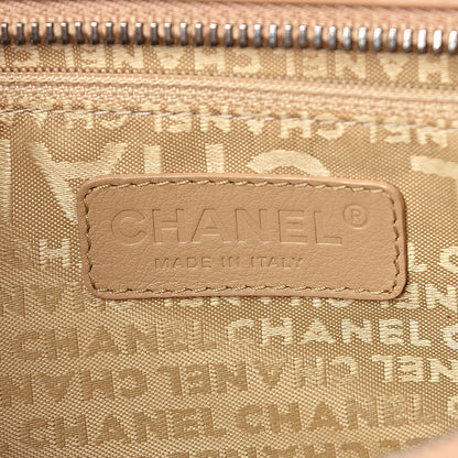 Chanel Calfskin Vertical Quilted Lax East West Shoulder Bag Beige 6 of 11
