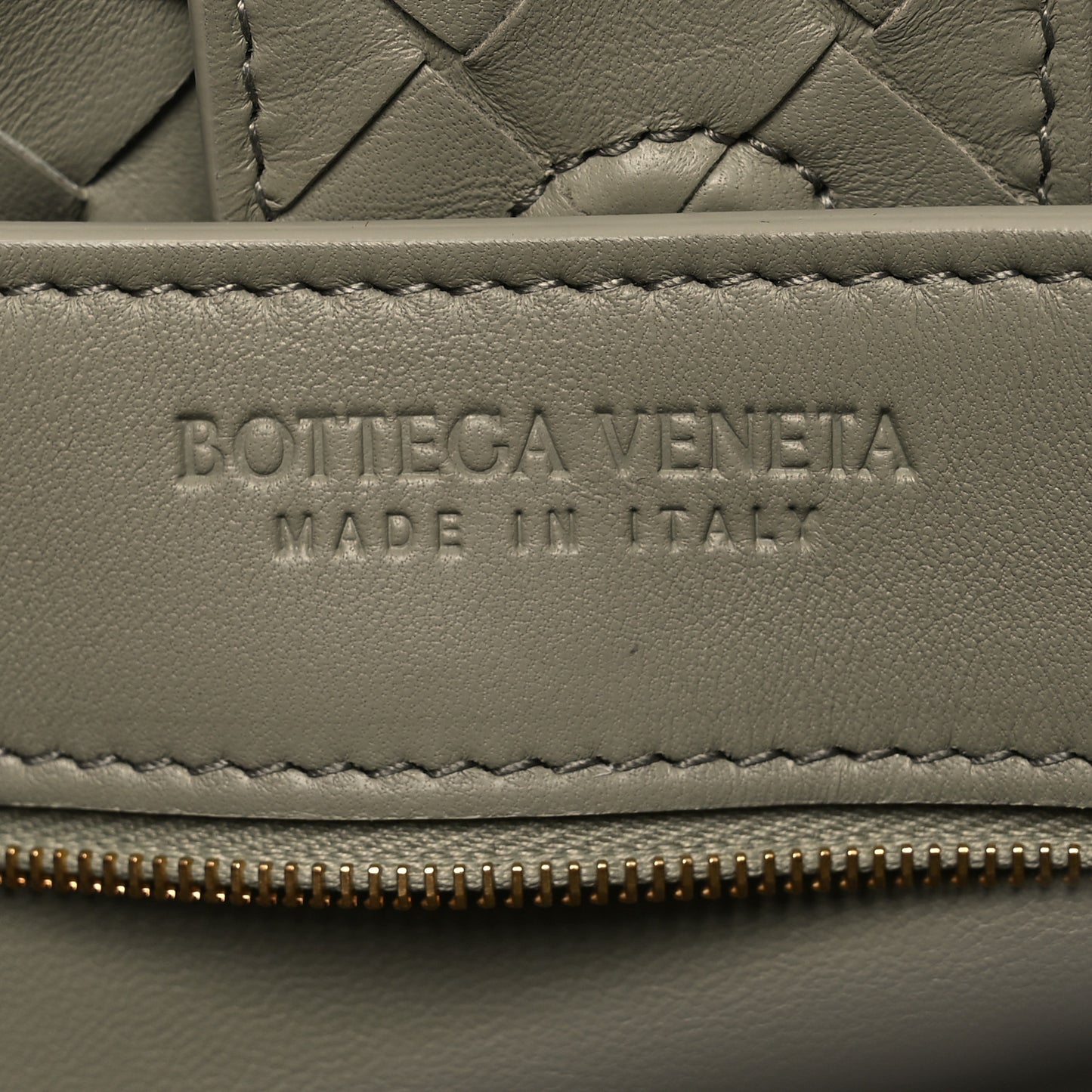 Nappa Intrecciato Medium Andiamo Shoulder Bag Travertine