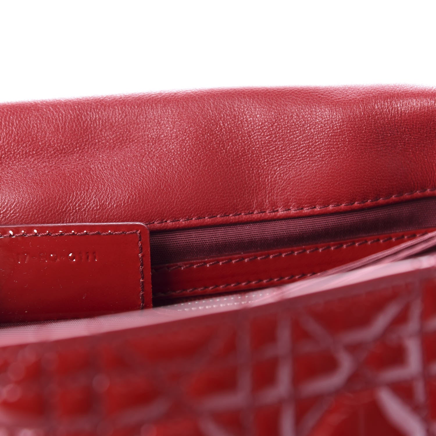 Christian Dior Patent Cannage New Lock Flap Red 9 of 10