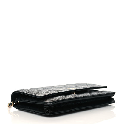 Chanel Caviar Quilted Wallet On Chain WOC Black 4 of 12